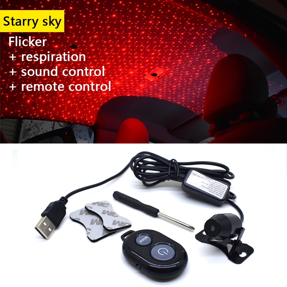 5V 5W Star Light LED Projection Decorative Light USB Atmosphere Light Modified Car Roof Sound Control Streamer 5V 5W Star Light LED Projection Decorative Light USB Atmosphere Light Modified Car Roof Sound Control Streamer